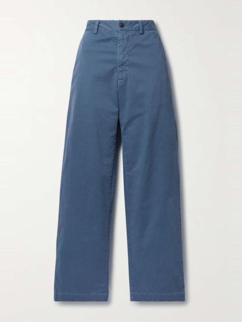 Eliot cotton-blend twill wide-leg pants