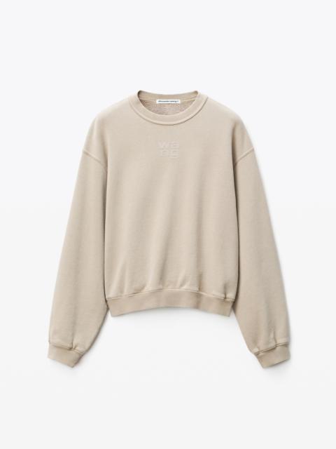 Alexander Wang PUFF LOGO SWEATSHIRT IN STRUCTURED TERRY