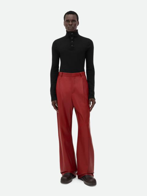 Bottega Veneta Leather Wide Leg Trousers