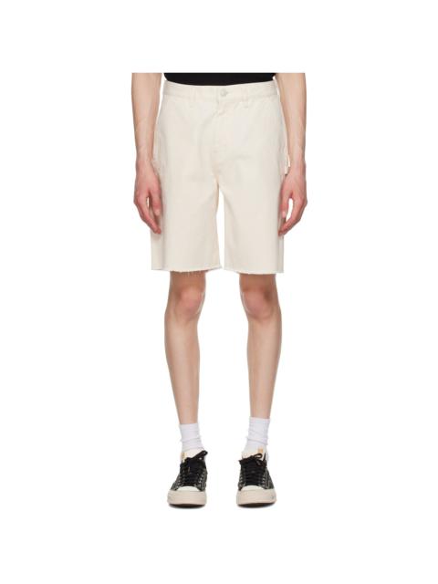 John Elliott Off-White Cut-Off Shorts