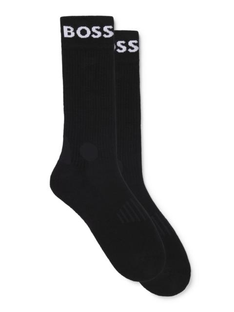 BOSS TWO-PACK OF QUARTER-LENGTH SOCKS IN STRETCH FABRIC