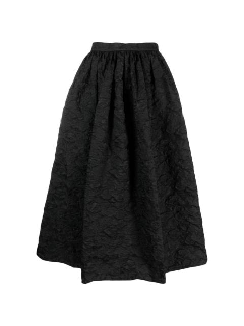 textured A-line skirt