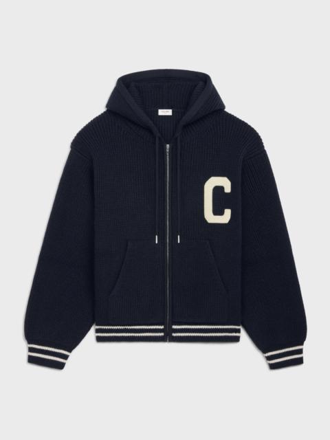 CELINE college hooded sweater in wool