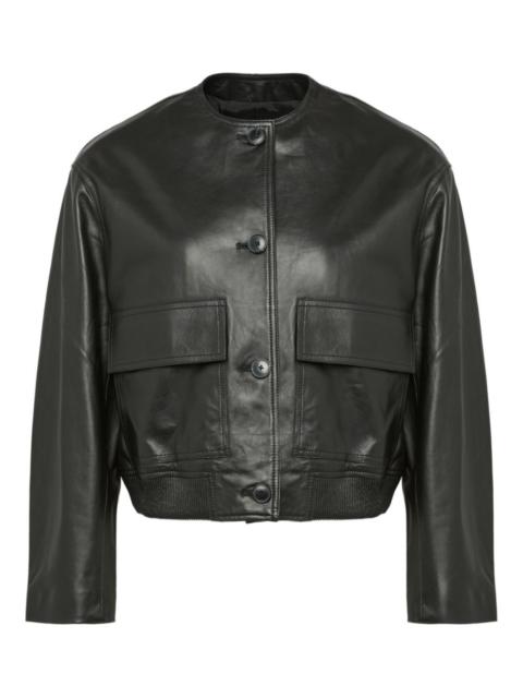 Yves Salomon cropped leather jacket