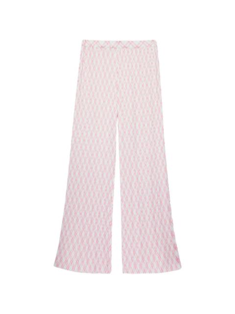 MSGM pleated checked trousers