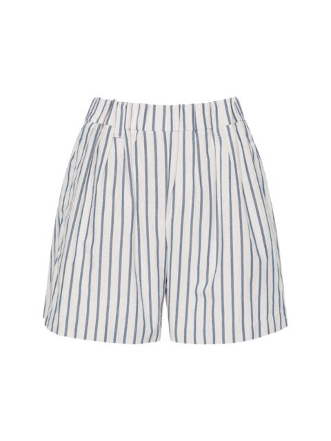 high-waist striped shorts