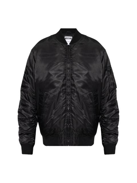 zip-up padded bomber jacket