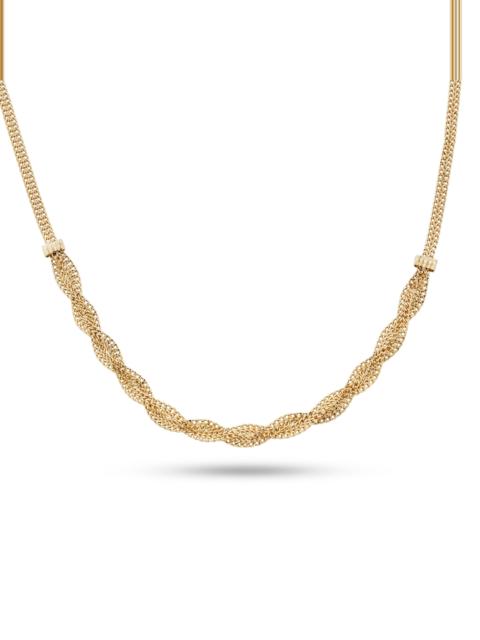STONE AND STRAND Woven In Gold Braided Necklace