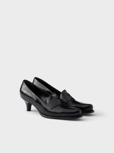 Prada Brushed leather loafers