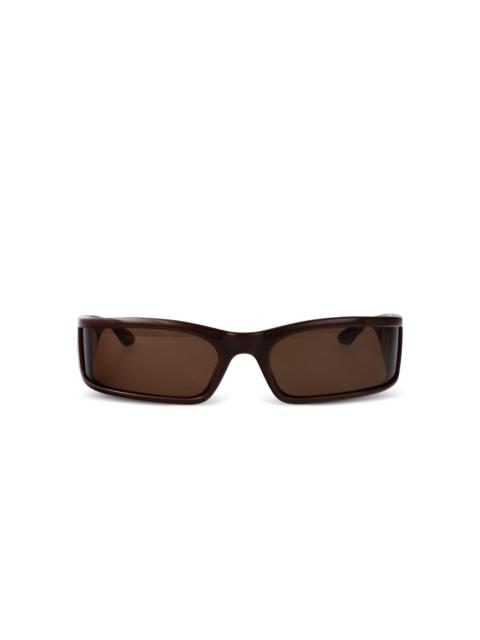 BALENCIAGA rectangle logo sunglasses