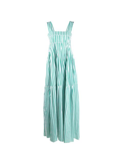 stripe-print maxi dress