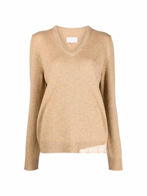 Maison Margiela knitted V-neck jumper