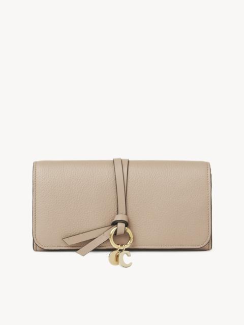 Chloé ALPHABET WALLET WITH FLAP IN GRAINED LEATHER