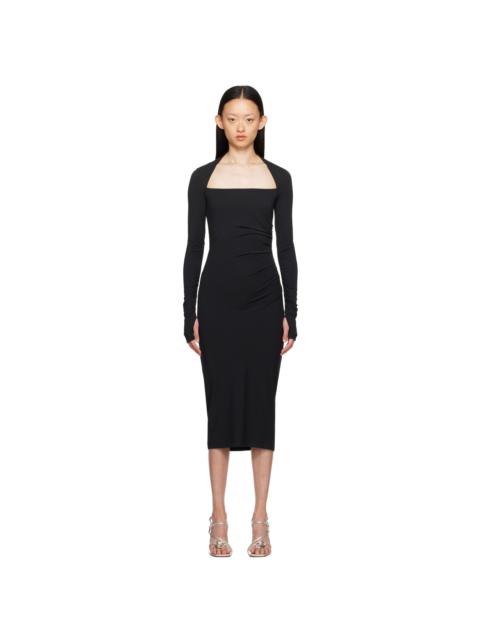 Helmut Lang Black Shrug Midi Dress