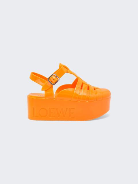 Rubber Wedge Sandal Orange