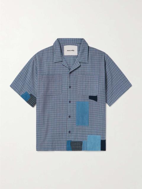 Story mfg. PA Camp-Collar Checked Organic Cotton Shirt