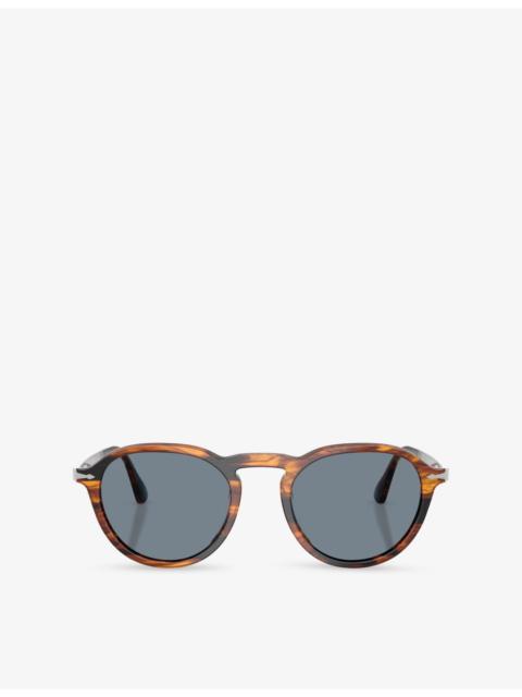 Persol PO3383S Round-Frame Acetate Sunglasses