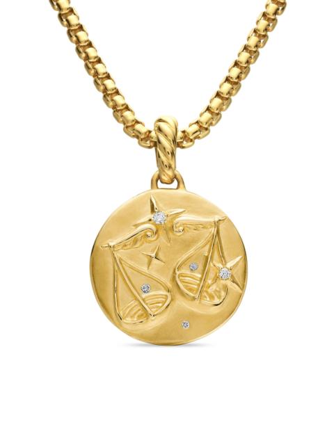 DAVID YURMAN Women's Zodiac Amulet in 18K Yellow Gold with Diamonds - Libra