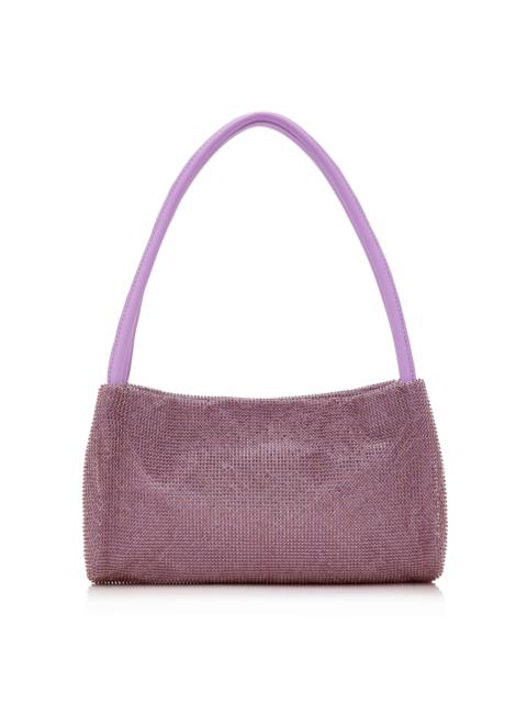 STAUD Penny Crystal Shoulder Bag purple