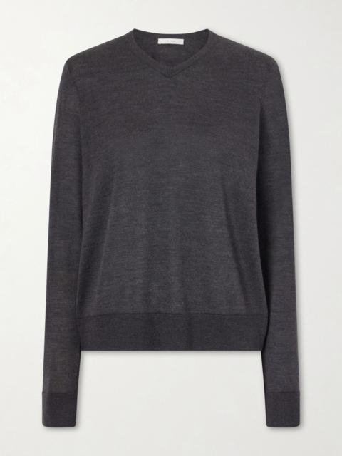 The Row Ondre cashmere and silk-blend sweater Anthracite