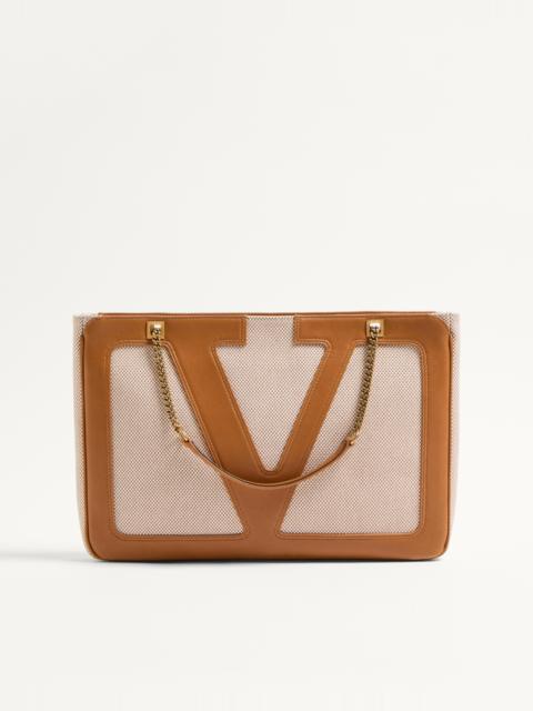 Valentino VALENTINO GARAVANI VIVA SUPERSTAR MEDIUM CANVAS SHOPPING BAG