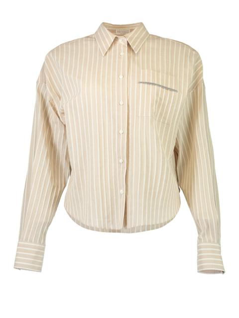Striped Cropped Shirt
