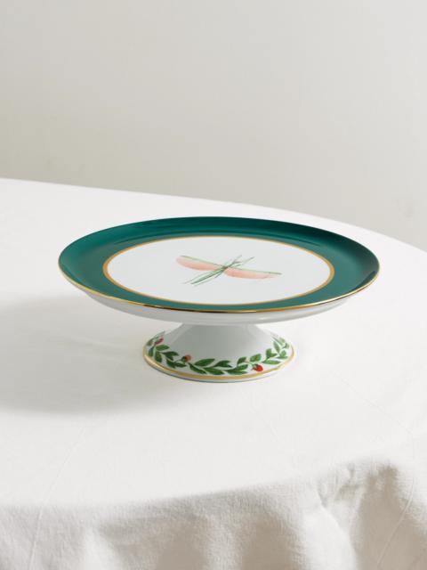 La DoubleJ Gold-plated Porcelain Cake Stand