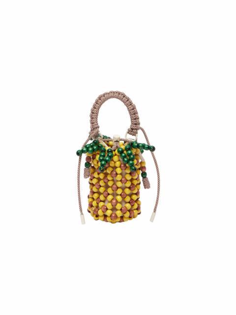 ALÉMAIS Wood Bead Pineapple Mini Bag