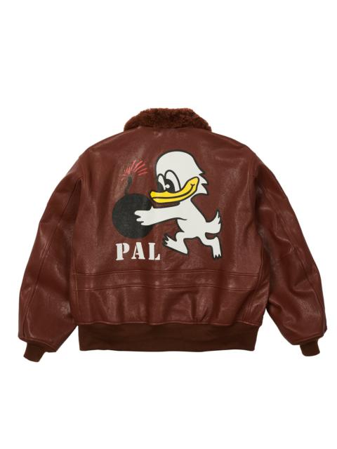 PALACE LEATHER FLIGHT JACKET BROWN