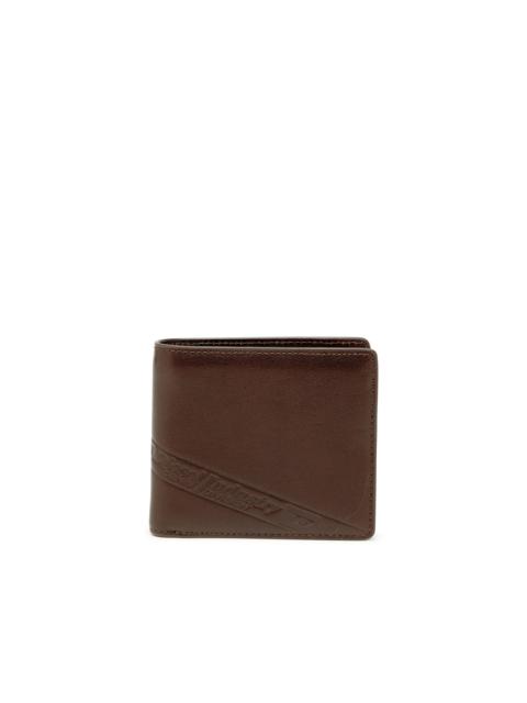 Diesel BI-FOLD LEATHER WALLET WITH EMBOSSED LOGO