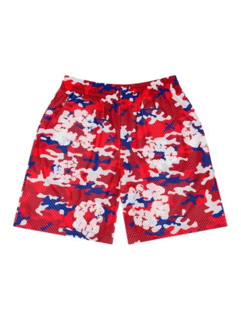 DENIM TEARS Denim Tears Camo Cotton Wreath Mesh Shorts Red