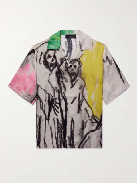 AMIRI + Wes Lang Convertible-Collar Printed Silk-Twill Shirt