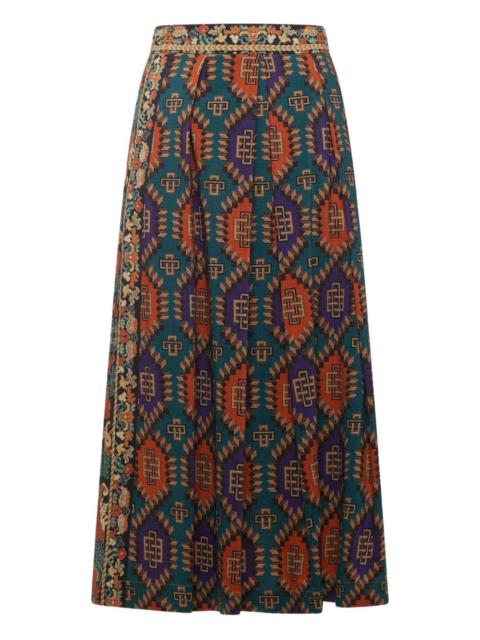 Pierre-Louis Mascia virgin wool pleated skirt