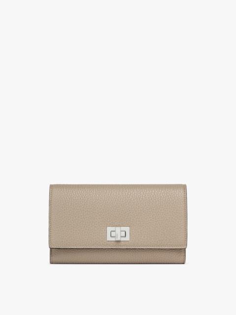 Beige leather wallet