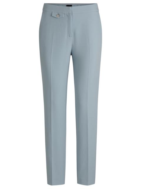 BOSS CREASE-FRONT CHINOS IN STRETCH SATIN