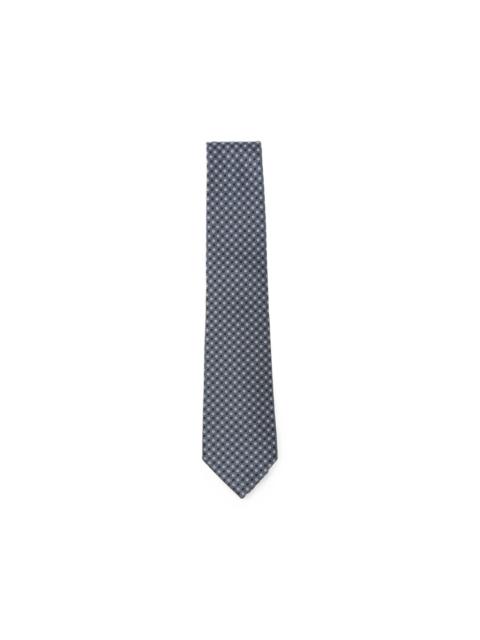 Canali geometric-pattern silk tie