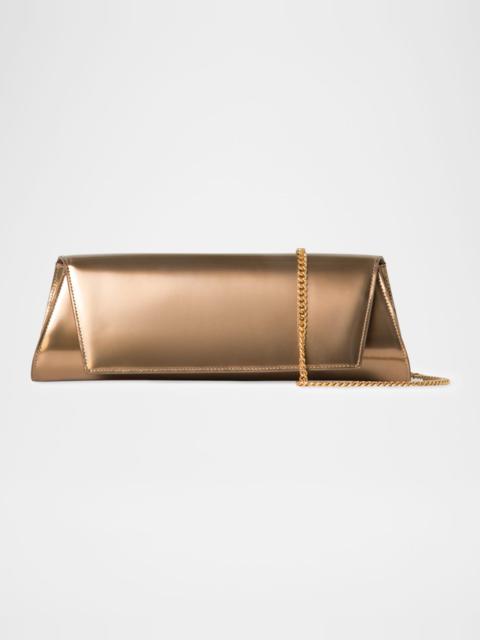AKRIS Anouk Small Metallic Leather Clutch Bag