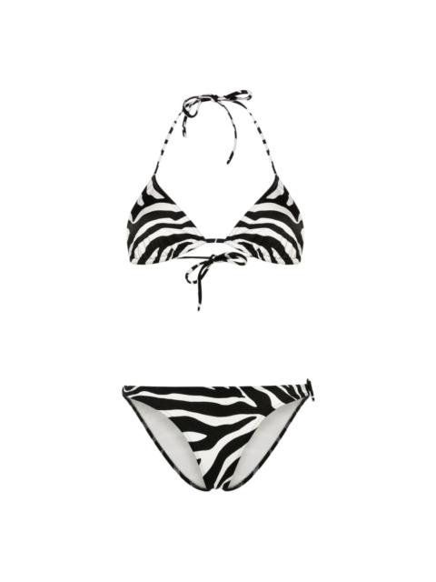 zebra-print bikini