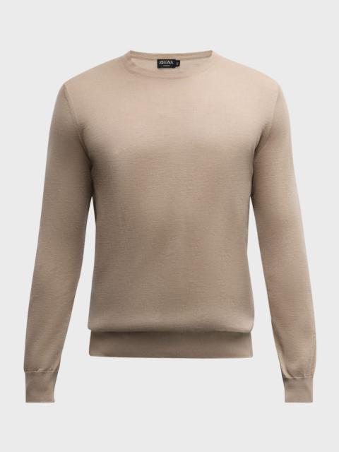 Men's Cashseta Cashmere and Silk Crewneck Sweater