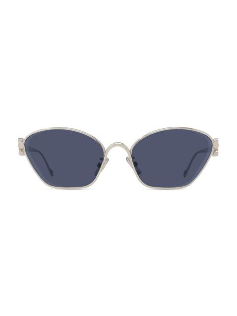 Loewe Women's Anagram 57MM Cat-Eye Sunglasses - Blue Silver