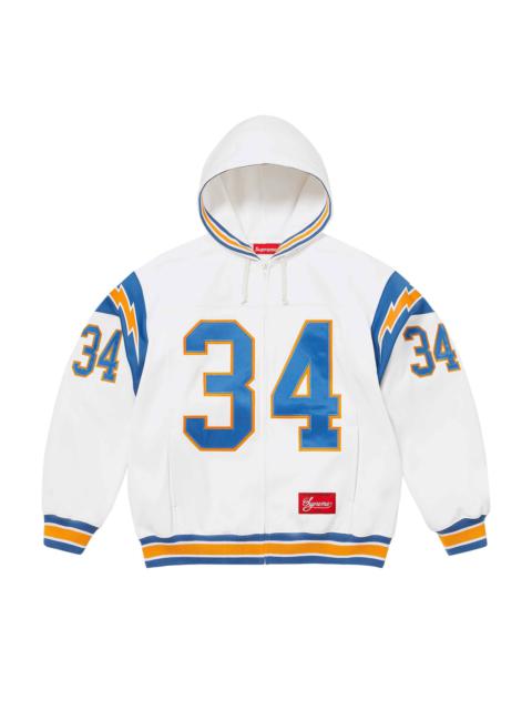 Supreme Football Zip Up Hooded Sweatshirt 'White'