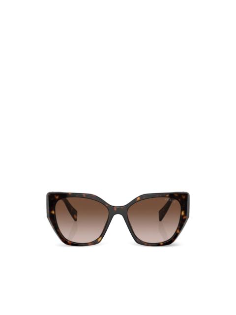Prada 56mm Gradient 극화된 직사각형 색안경