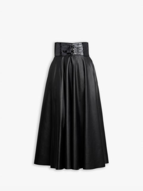 BELTED LAMBSKIN SKIRT