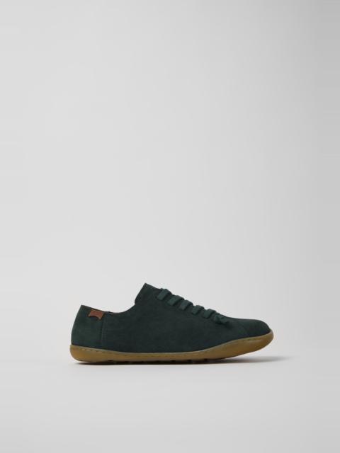 CAMPER Peu Green Nubuck Shoes for Women