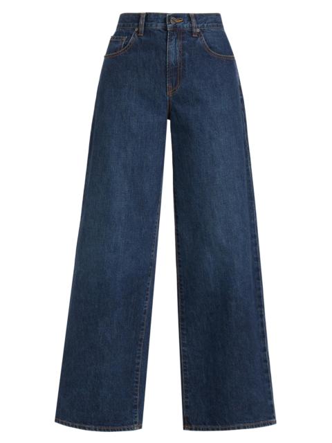 TWP Women's Tiny Dancer Wide-Leg Jeans - Dark Wash