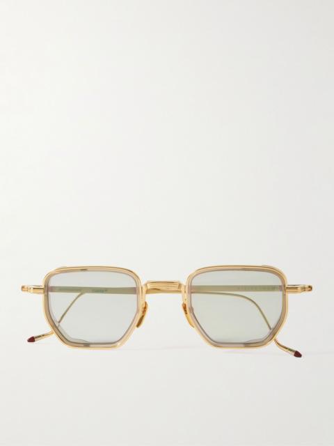 JACQUES MARIE MAGE Atkins D-Frame Gold and Silver-Tone Beta Titanium Sunglasses Gold