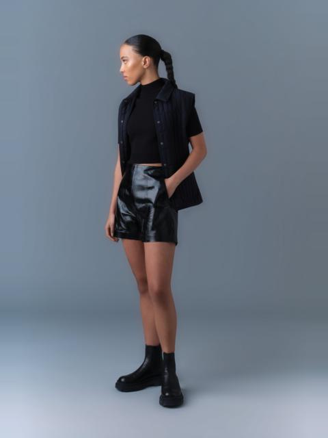 DAVA Panelled Leather Shorts