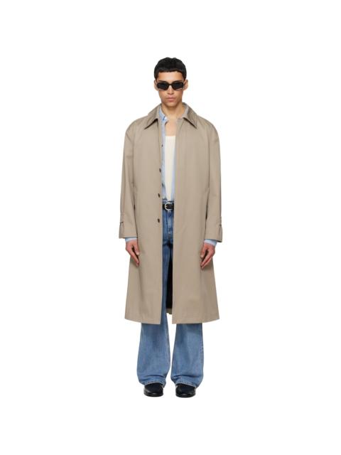Tonywack Beige Cotton Twill Single-Breasted Over Coat