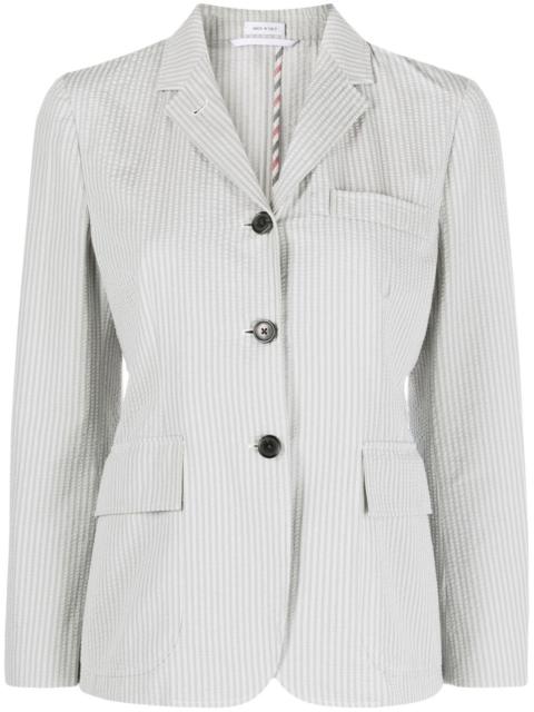 Thom Browne striped seersucker single-breasted blazer