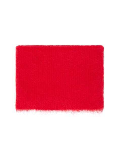 MM6 Maison Margiela Red Brushed Knit Neck Warmer